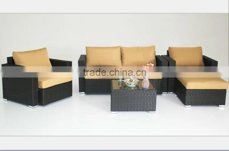 all weather PE rattan garden sofa cheap sofa set
