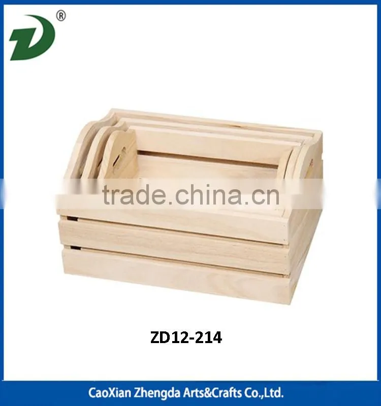 wooden crate storage box