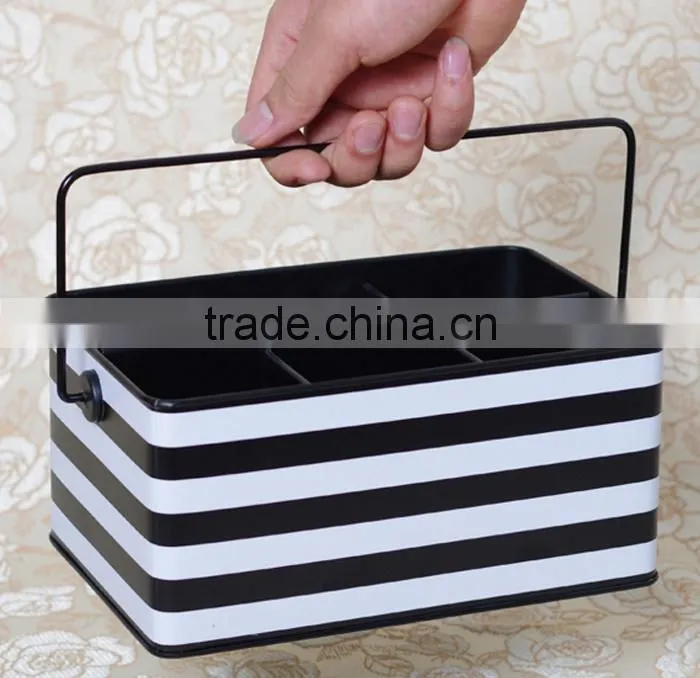 Rectangle metal camping beer ice bucket with inner lattice