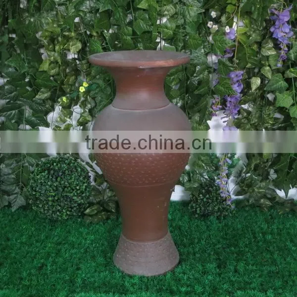 public place or home decoration antique tall floor fiberglass vases