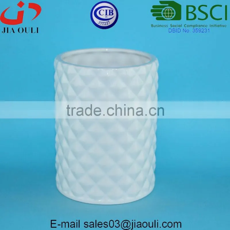 Table decor water transfer printing marble/wood color Mini Ceramic Vase