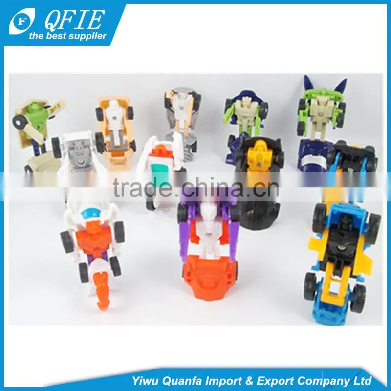 Funny plastic pull back transparent mini car toy for capsule