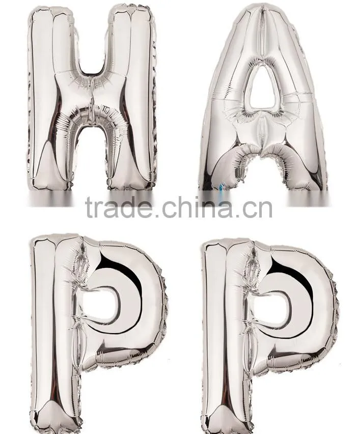 16 inch foil letter number Foil Balloons Birthday /Wedding party Decorative Foil Balloons