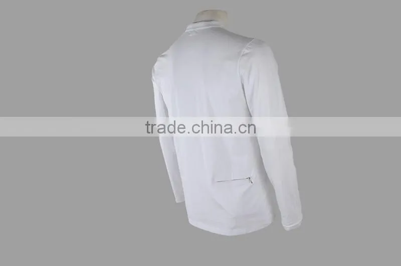 Free Sample Long Sleeves 100% Cotton Screen Printing Plain White Tee Shirt