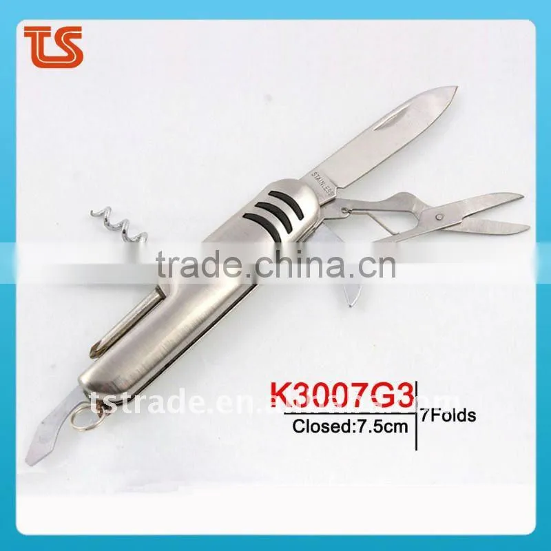 2014 Stainless steel multi folding pocket strider knife tools (K5011G30)