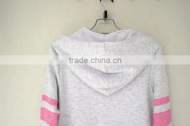 Women's hoody zipper-up jacket,Sport Jacket with hoodies,fleece jacket/sweater,crack print jacket