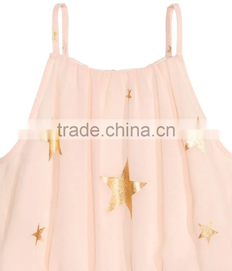 2016 Children Little Girls Chiffon Star Maxi Dress HSD8072