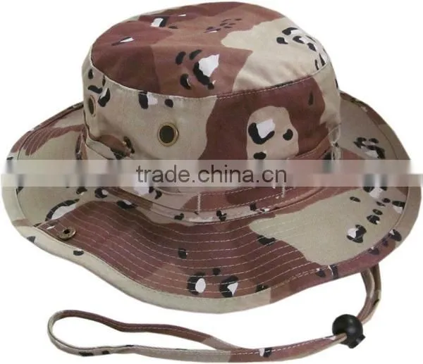 Cotton cool blank custom camo bucket hat