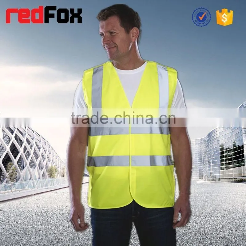 high visibility polyester work wear vest wholesale