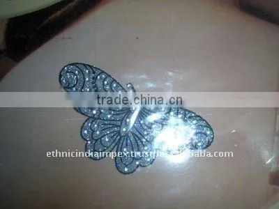 Multicolor BUTTERFLY CRYSTAL BACK BODY TATTOO BINDI STICKER , PAYPAL