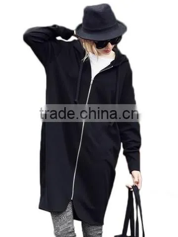 Plus Size Long Sleeve Loose Hoodie coat women hooded jacket wholesale
