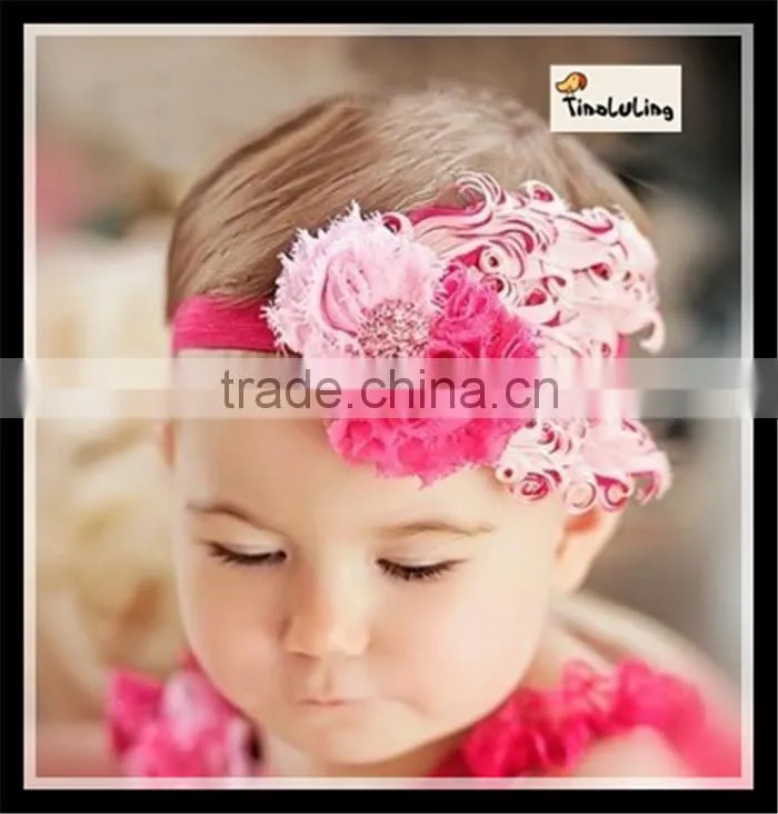 purple 1.5X 36 cm flower hairband hair accessory headband