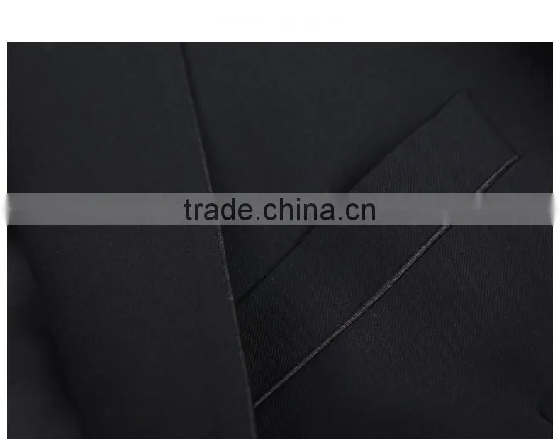 Latest Custom Design Best Brand Men'S 1 Button Black Coat Pant Men Suit
