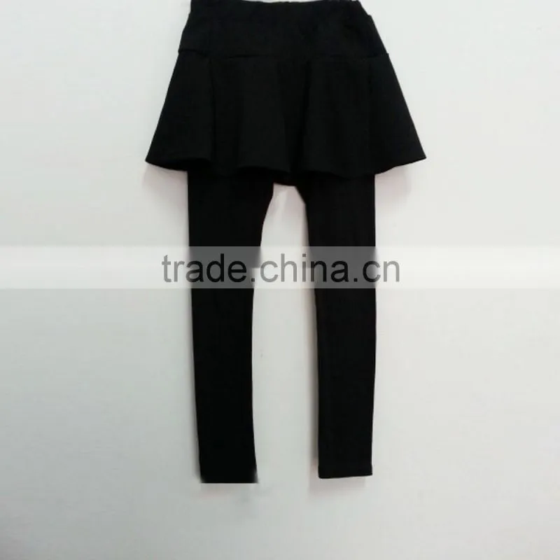 Wholesale OEM soft good quality comfortable children girl pantskirts Leggings with skirt for girls Kids girls leggins