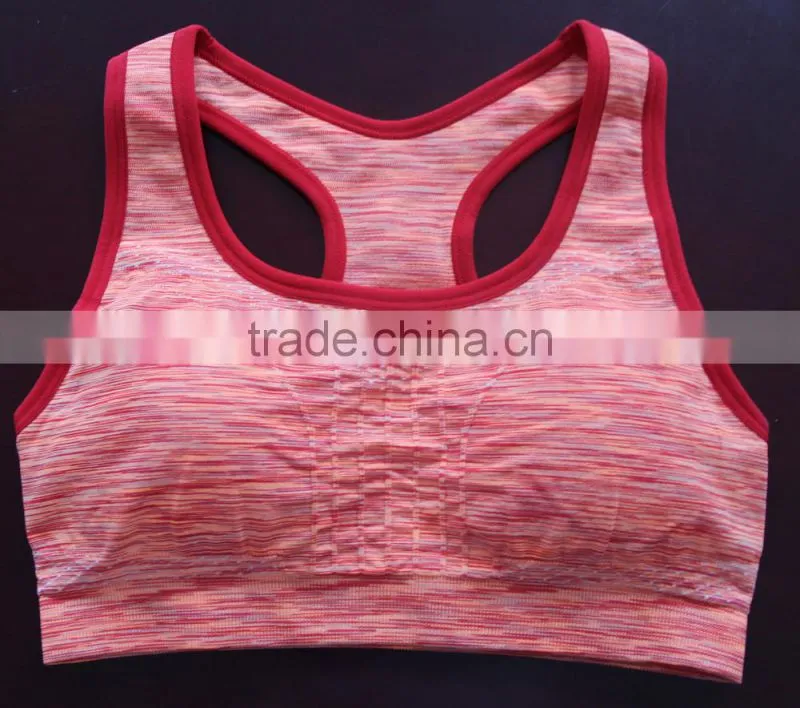 sport seamless space yarn stylish yoga sports girl tube sexy bra