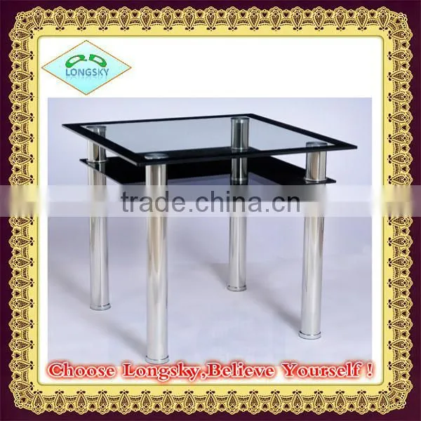 2014 hot selling high quality Modern beautiful tempered glass dining tables