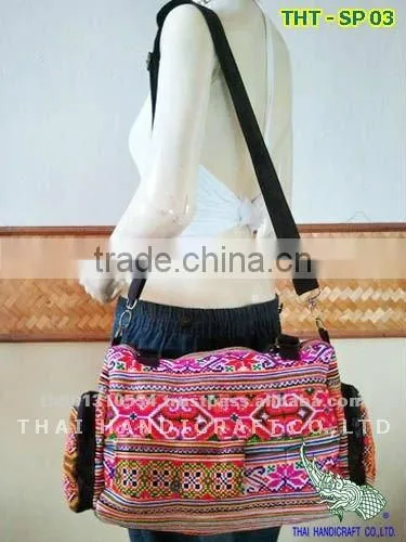 Embroidered HMONG Hill Tribe Tote Handmade Hand Bag and Shoulder Bag