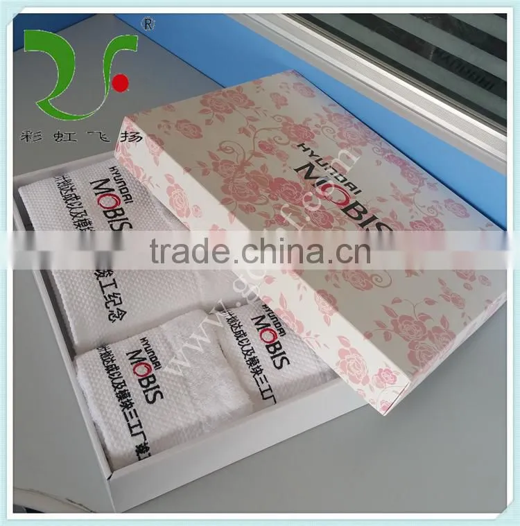 100% cotton customized embroidery logo gift towel