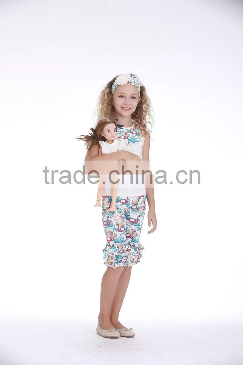 new design autumn baby girl cotton top and matching legging sets