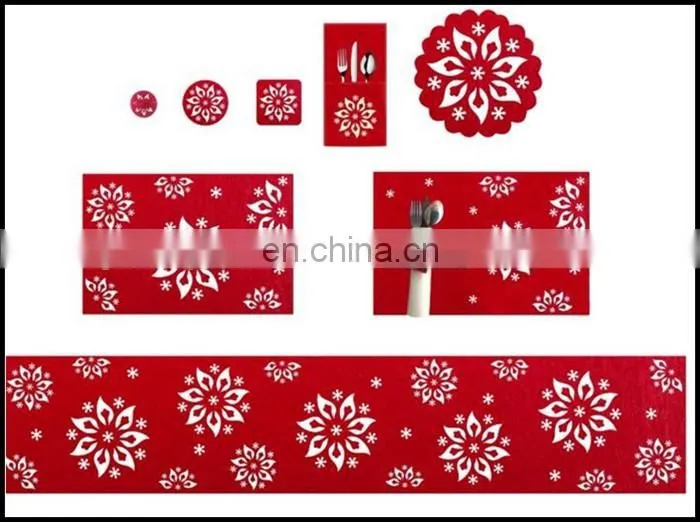 Felt runner ,mat and coaster table sets for Christmas