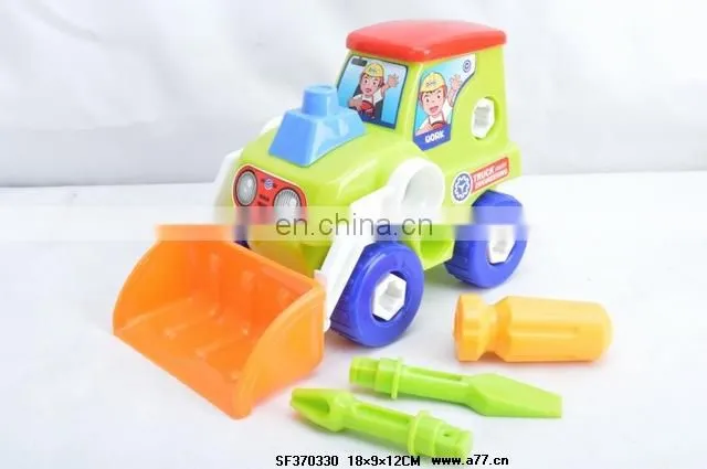 2014 new design paint spraying double-deck friction drag head truck toys China supplier new product