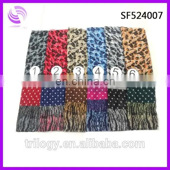 New Style Hot Sexy Latest Chiffon Scarf Designs Leopard Fashion Scarf Shawl