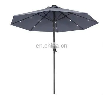 Patio Tilt umbrella solar powered LED,solar panel umbrella