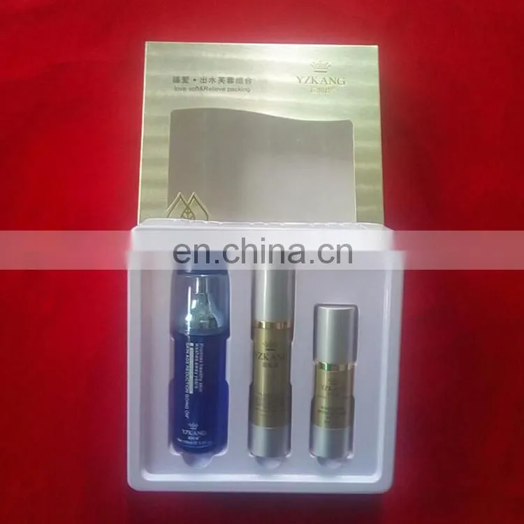 Custom shape high quality blister package flocking cosmetic blister package in good price
