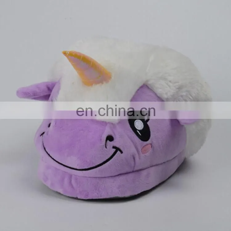 High quality cute design christmas unicorn slippers