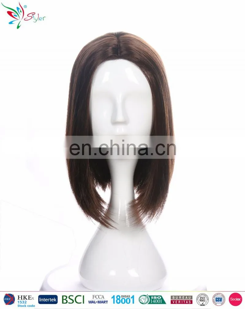 Styler Brand cheap synthetic front wig heat for women Top quality black cosplay bob wigs