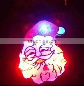 Merry Christmas lapel pin led flashing badge