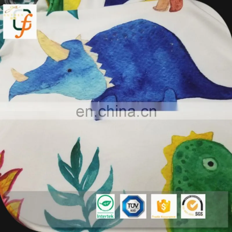 100% polyester pigment printed knitting single jersey fabric