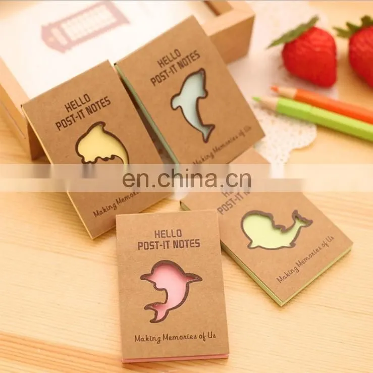 kraft paper custom die cut sticky notes