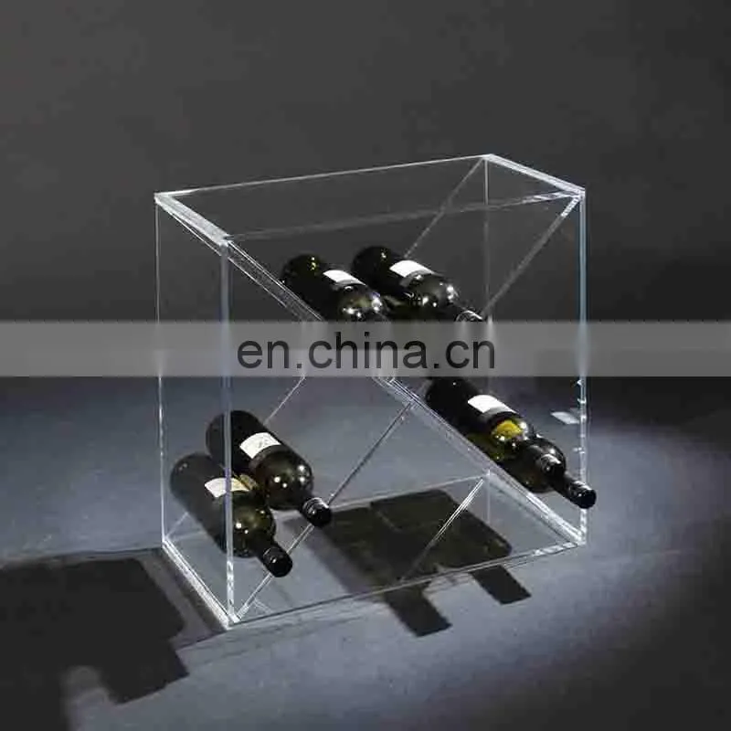 Hot sale high quality custom clear acrlic Wine shelf