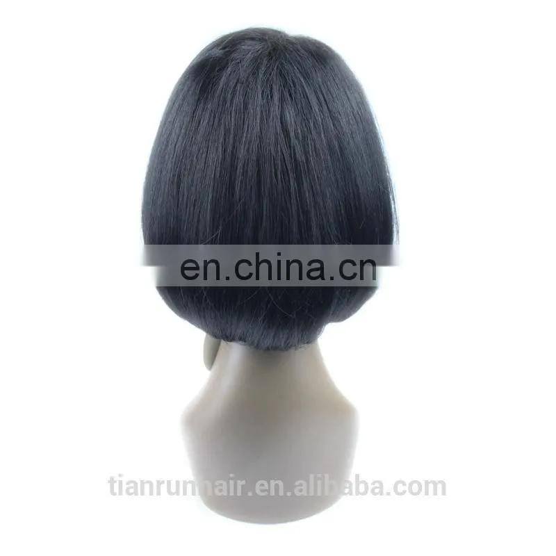 7A quality Malaysian short lace front wig for young lady