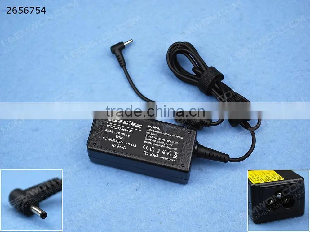 High Copy Laptop AC Power adapter for Samsung XE303C12 Chromebook ATIV Smart PC XE500T1C XE7012V 3.33A 2.5*0.7mm 40W