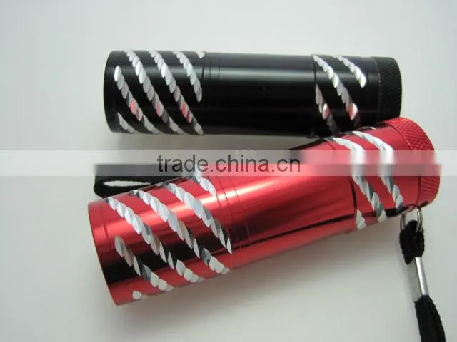 Ningbo handheld flashlight 9 led mini flashlight