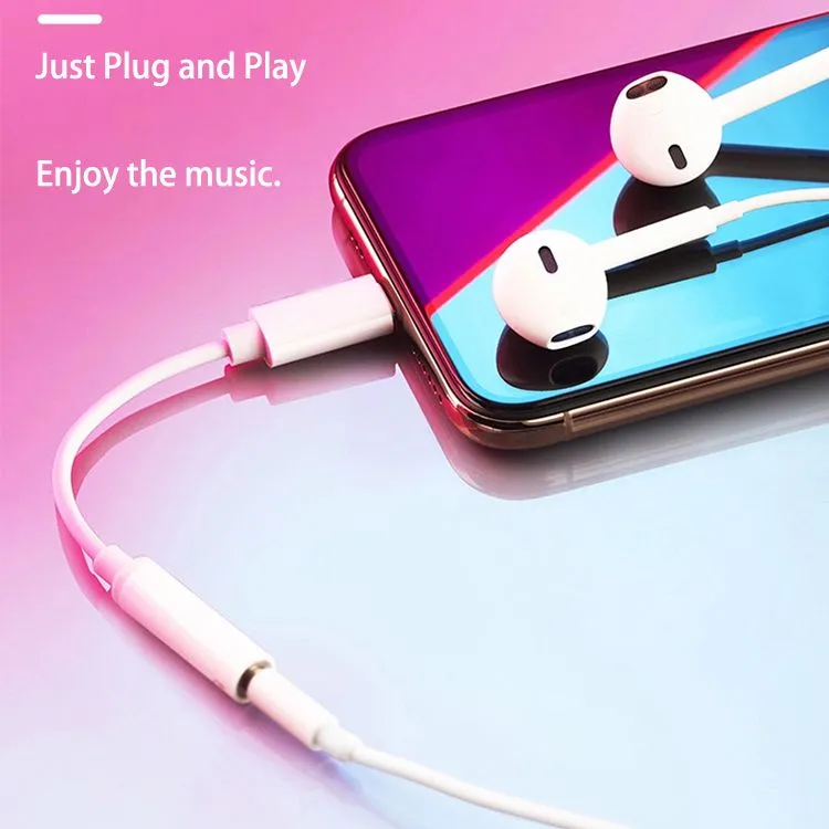 Lightning to 3.5 mm Headphone Jack Adapter Dongle MFi Certified iPhone Audio Adapter Apple Connectors for iPhone