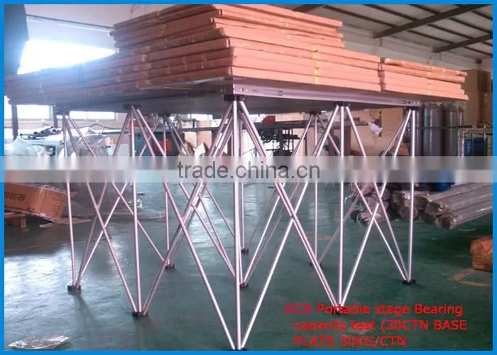 ACS wooden stage, aluminum stage, used portable stage for sale