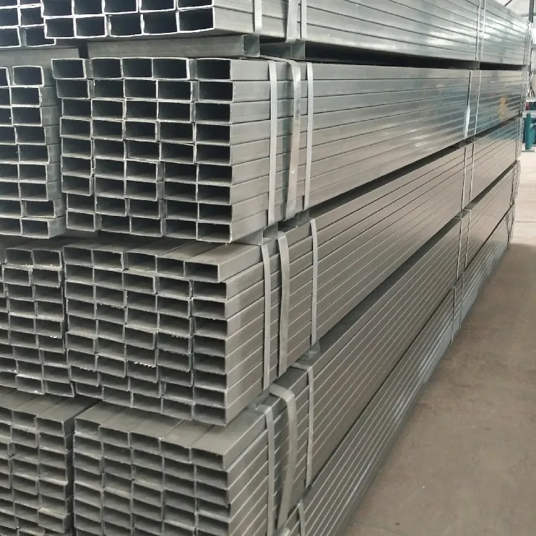 Customized Sizes Gi Pipe Round and Square Galvanized Rectangular Tube 20*40 40*80 50*100 Emt Pipe 6m Length