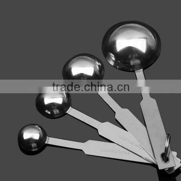 In stock Kitchen measuring spoons set of 4 Seasoning spoon tea spoon Stainless Steel accurate Measuring Spoon Set