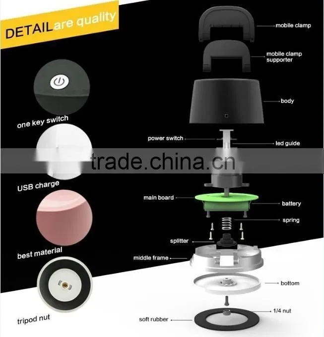 Factory Price Portable Wireless Bluetooth Selfie Robot for Smartphones ,selfie stick without hands