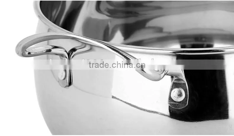 stainless steel Belly soup pot with glass lid/ Casserole set/ cooking stock pots