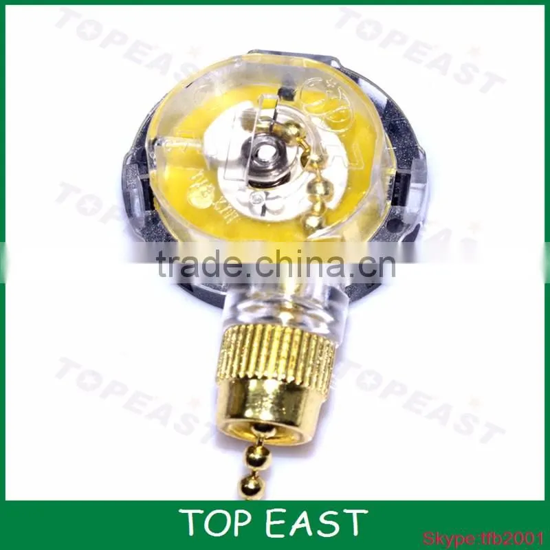 3Line Pull Chain Ceiling Fan Light switch OFF,L-2,L-2,L-1-2 UL CQC