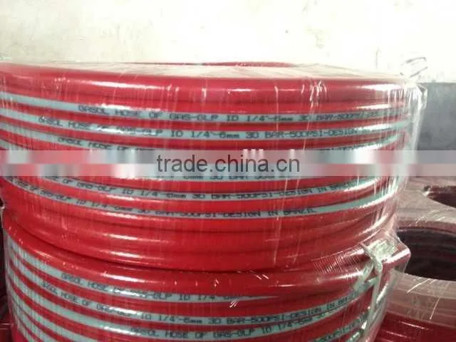 ID 6mm x 50m Striped PVC Gas Hose for South America