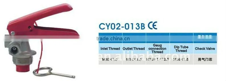 Powder fire extinguisher valve with CE