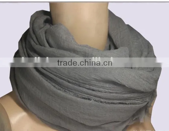 2014 Winter New Arrival Solid Grey Color Fashion Lady Scarf