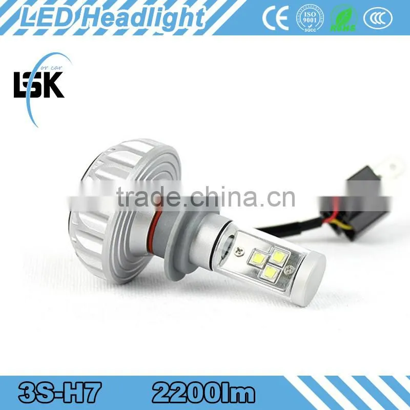 Newest high brightness light 12v-24v IP65 3s car cr-ee led headlamp for universal cars/auto