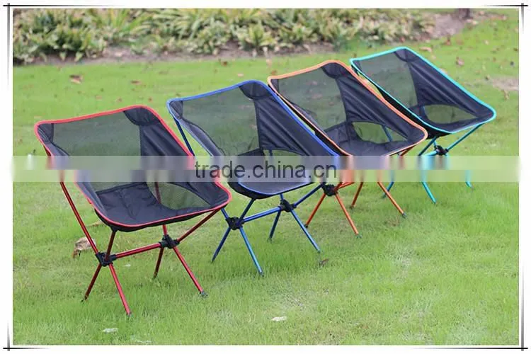 Folding Fishing Chair Yellow Red Blue Cheap Outdoor Adult Folding Half Moon Chair