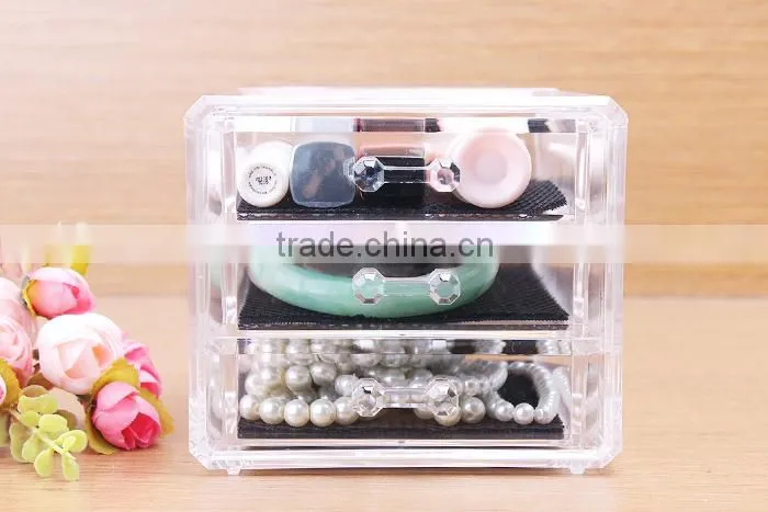 C50 ANPHY Cube Makeup Organizer box 3 drawers jewelry accessory display box